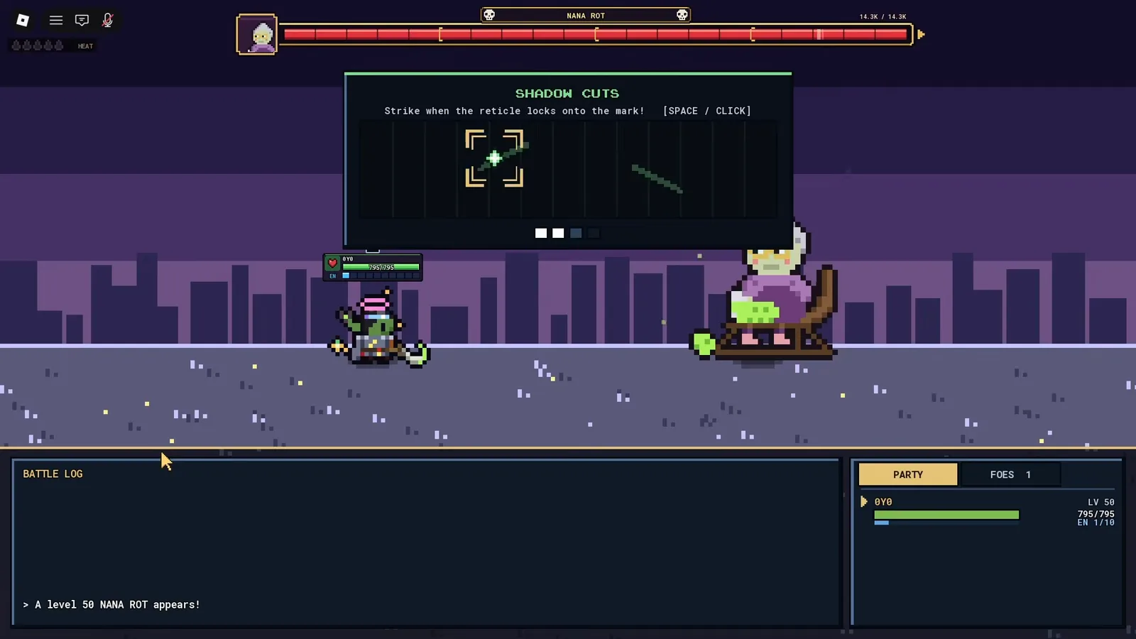 Pixel Lineage Shadow Cuts prompt showing matching marks